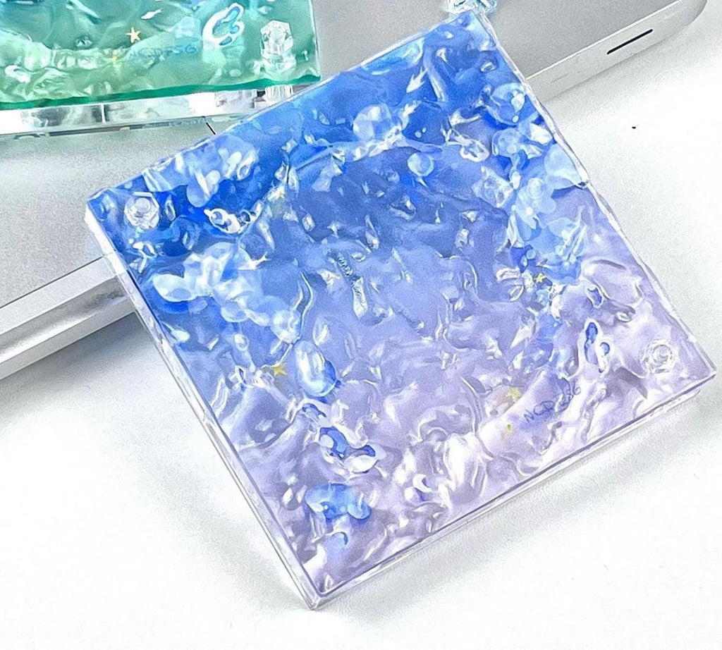 Anime Badge Display | Immersed In The Depths Of The Sea Acrylic Gradient Water Ripple Badge Display FUNIMECITY Goods Display - FUNIMECITY