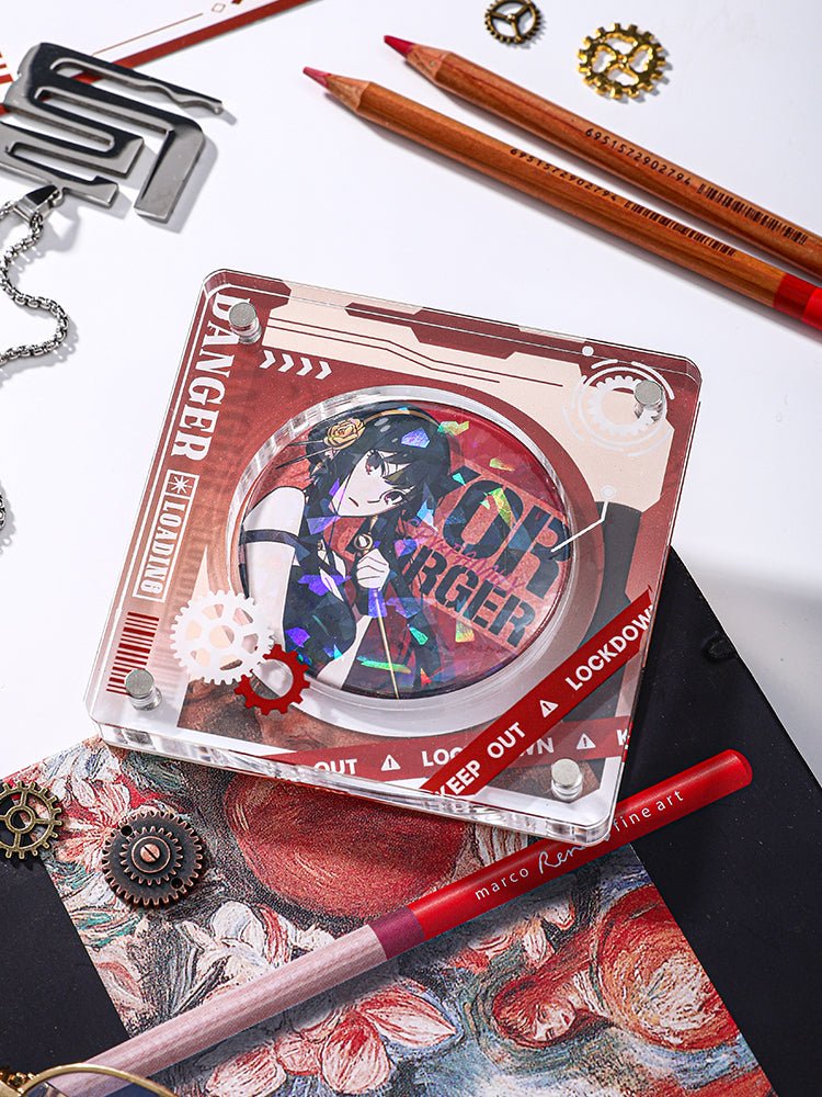 Anime Badge Display | Mechanical Heart Series Acrylic Badge Standee FUNIMECITY Goods Display - FUNIMECITY