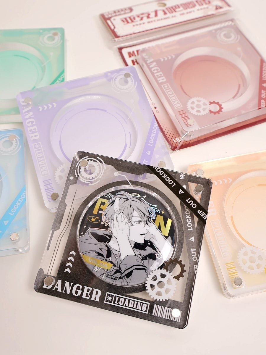Anime Badge Display | Mechanical Heart Series Acrylic Badge Standee FUNIMECITY Goods Display - FUNIMECITY