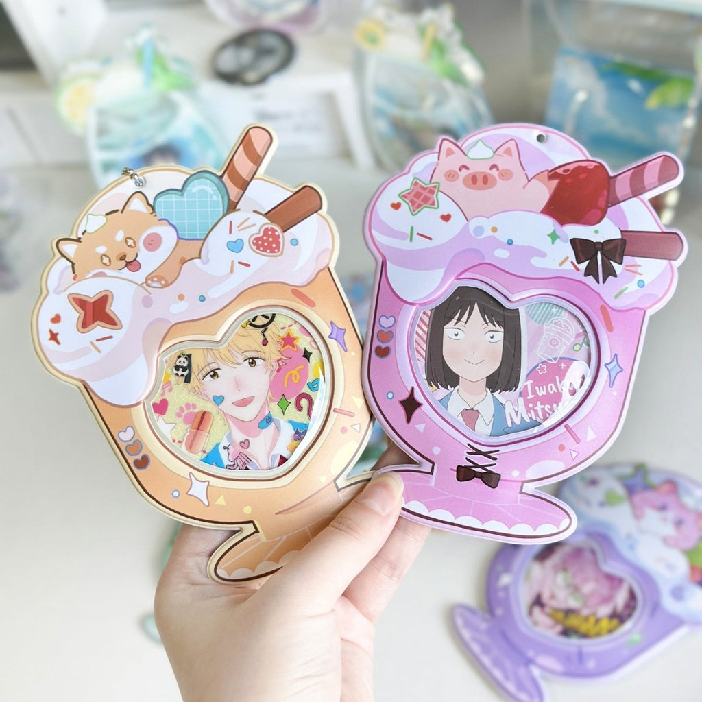 Anime Badge Display | PVC Dessert Cup Badge Stand FUNIMECITY Goods Display - FUNIMECITY