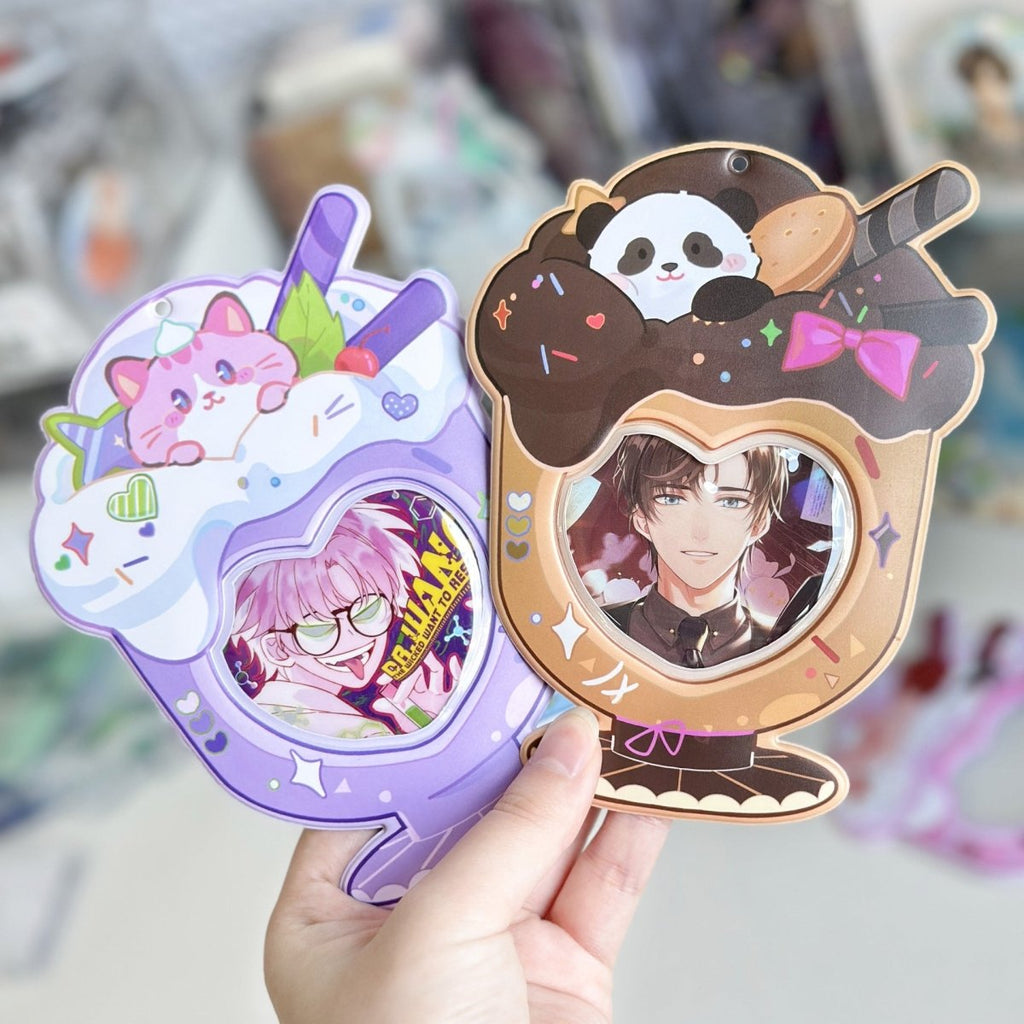 Anime Badge Display | PVC Dessert Cup Badge Stand FUNIMECITY Goods Display - FUNIMECITY