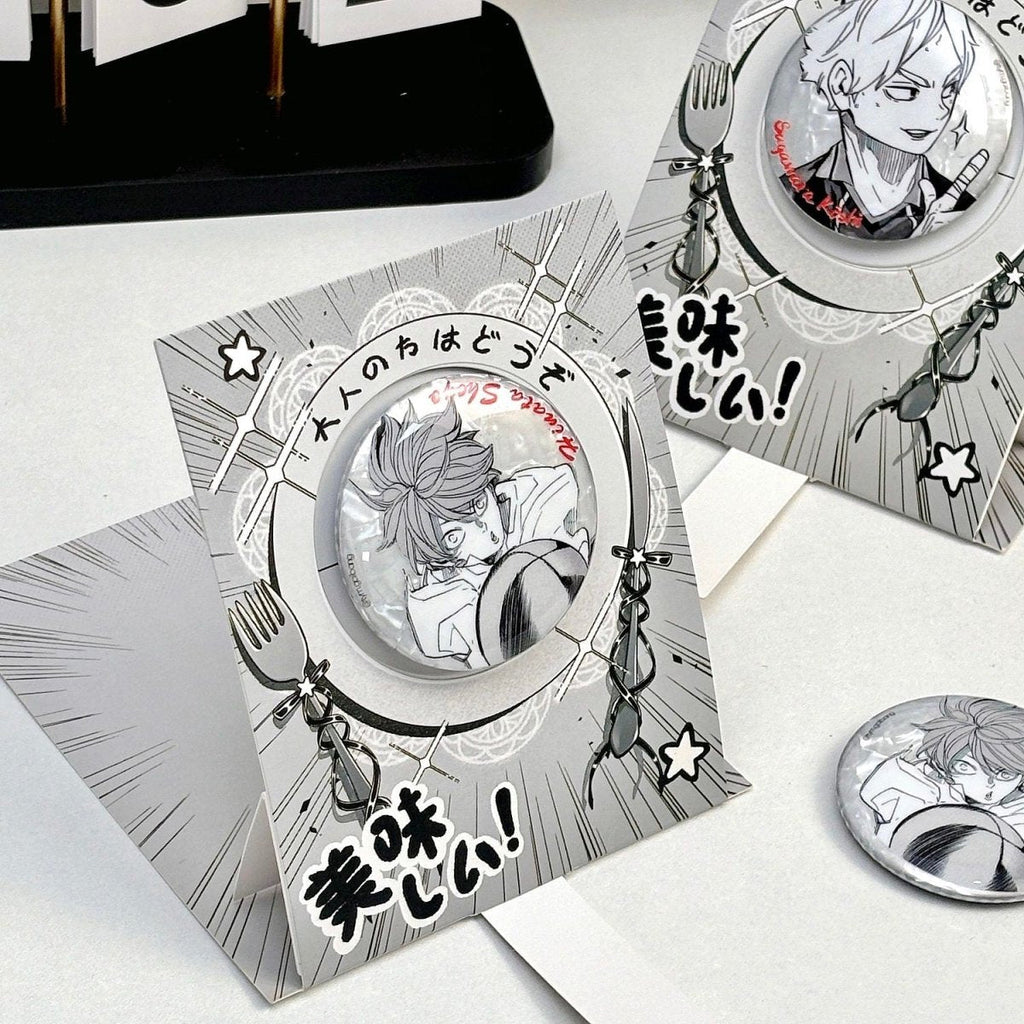 Anime Badge Display | Ribbon Rotating Paper DIY Badge Holder