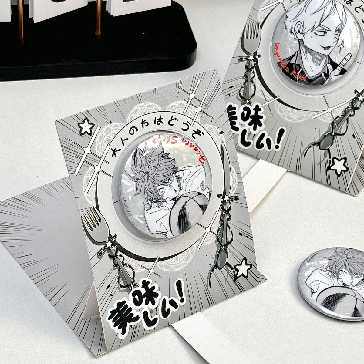 Anime Badge Display | Ribbon Rotating Paper DIY Badge Holder