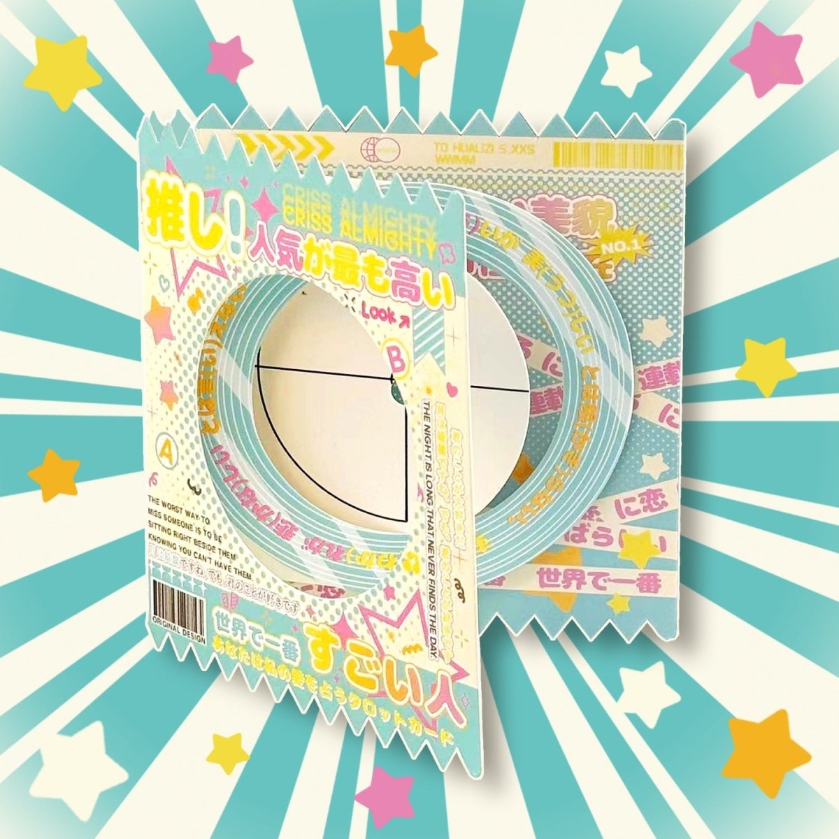 Anime Badge Display | Ribbon Rotating Paper DIY Badge Holder
