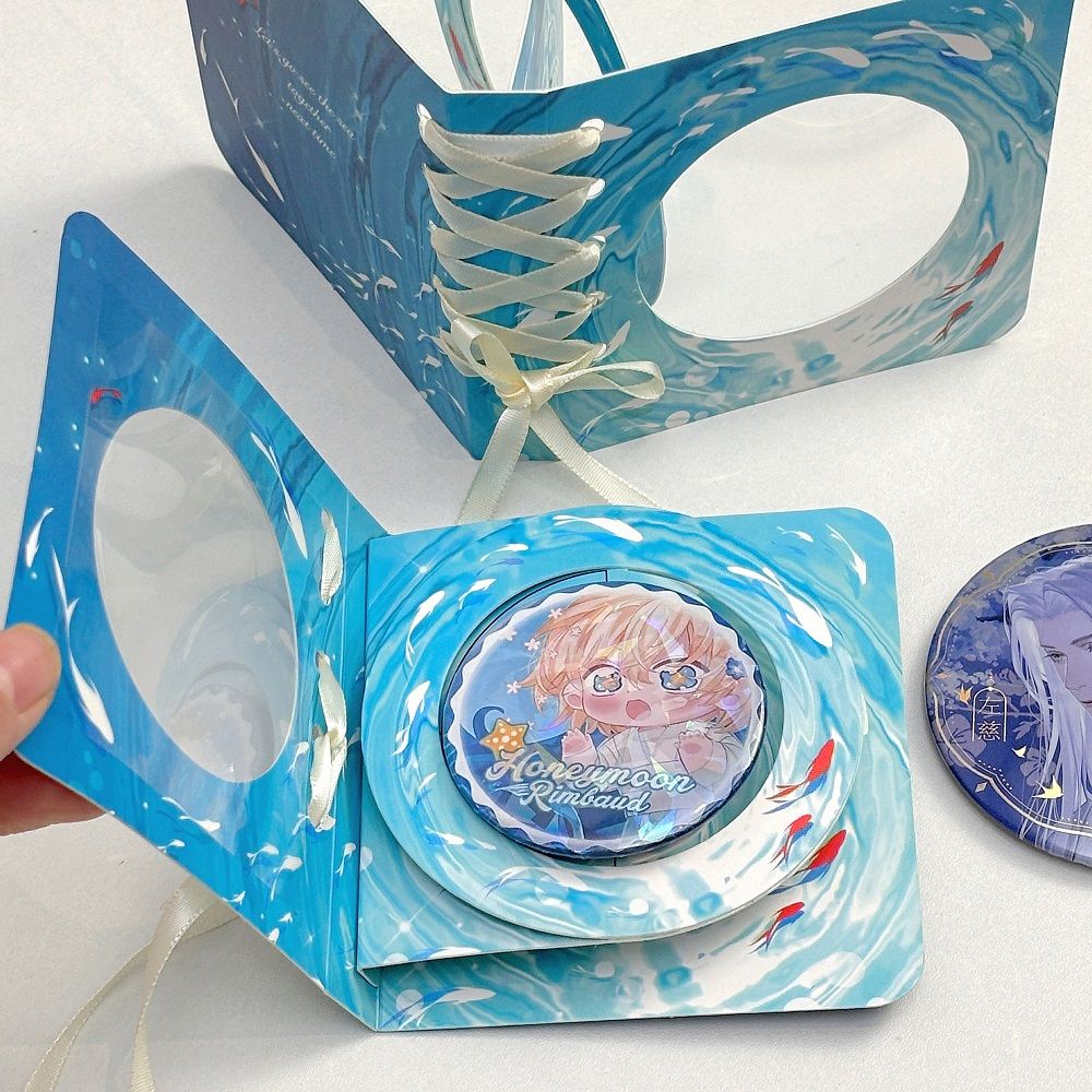 Anime Badge Display | Ribbon Rotating Paper DIY Badge Holder