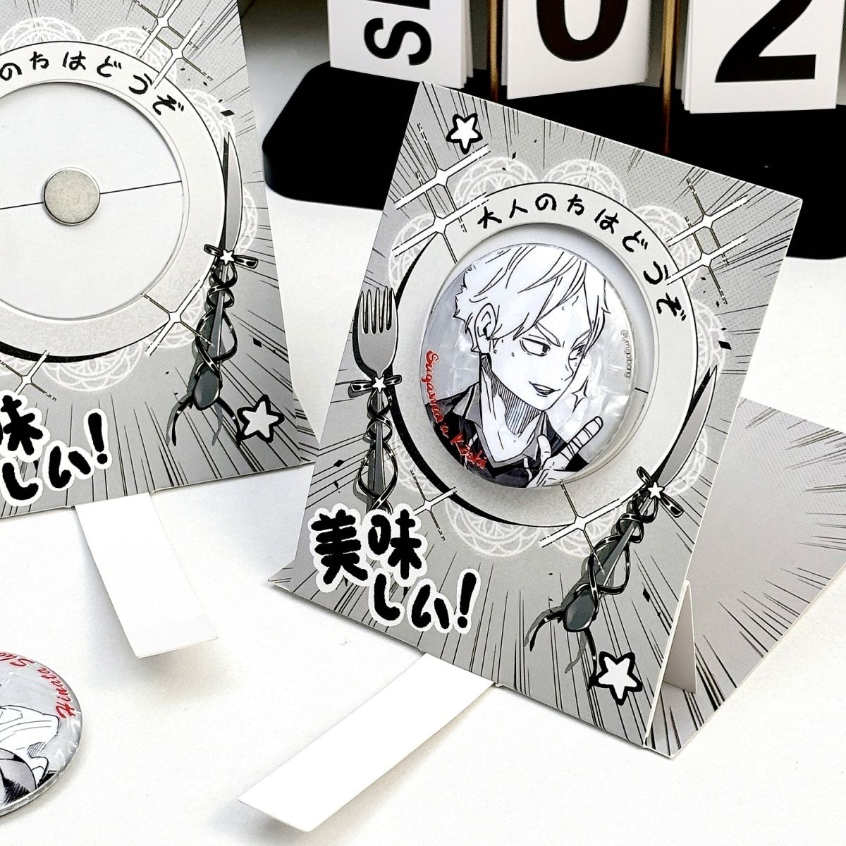 Anime Badge Display | Ribbon Rotating Paper DIY Badge Holder