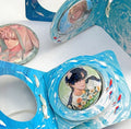 Anime Badge Display | Ribbon Rotating Paper DIY Badge Holder
