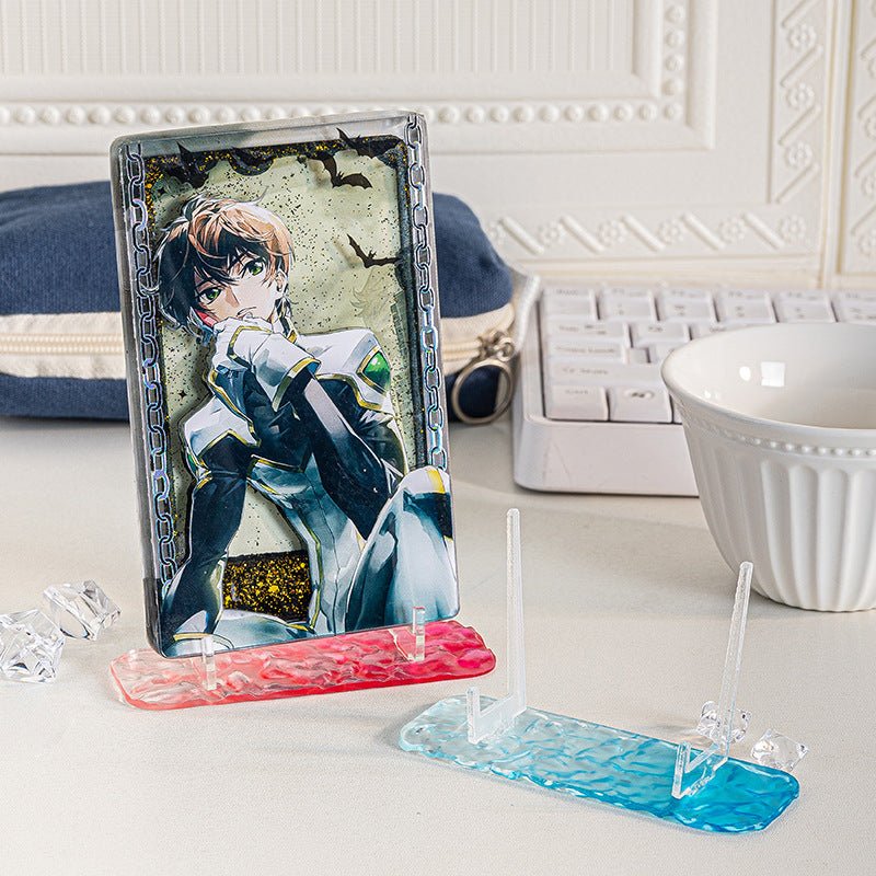 Anime Badge Display | Water ripple Acrylic Badge Holder FUNIMECITY Goods Display - FUNIMECITY