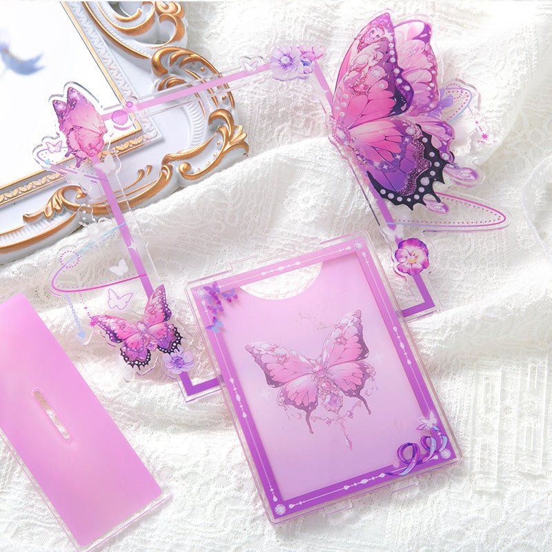 Anime Goods Display | Butterfly Series Acrylic Rotatable Card Holder