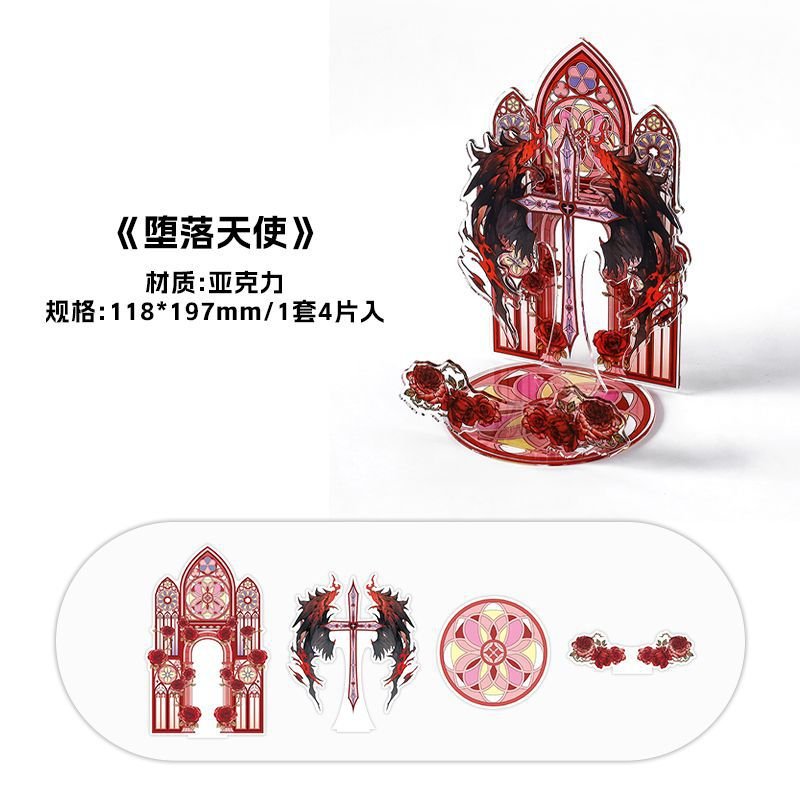 Anime Goods Display | Demons and Angels Series Acrylic Badge Display Stand