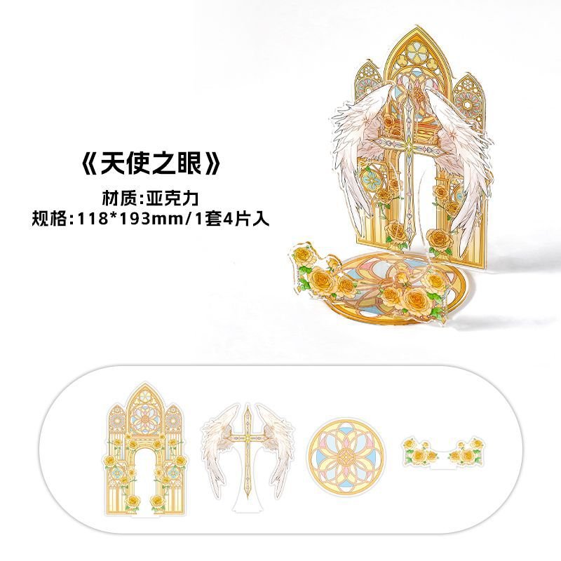 Anime Goods Display | Demons and Angels Series Acrylic Badge Display Stand