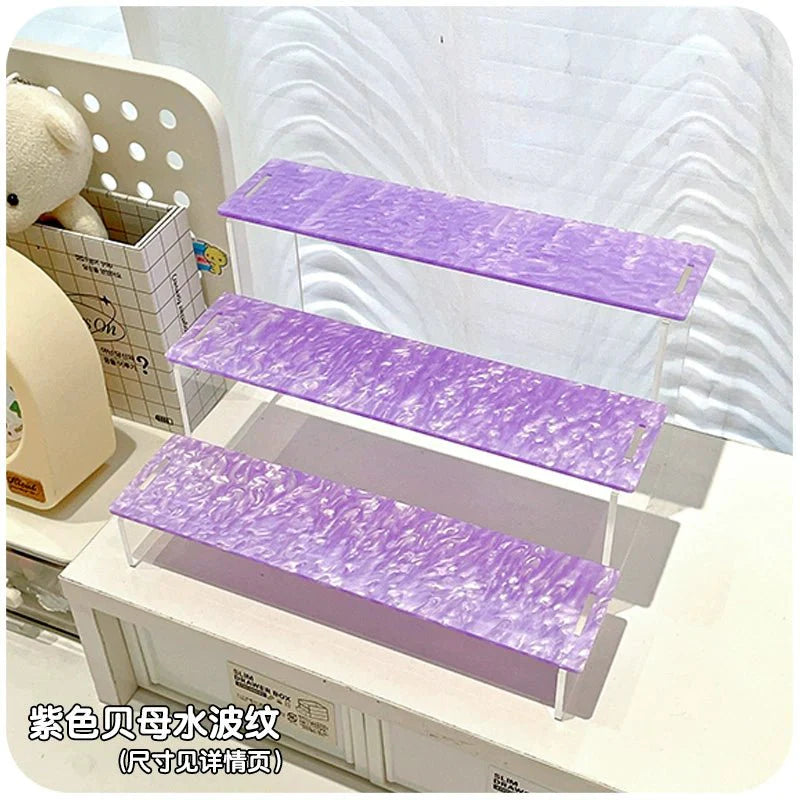 Anime Goods Display | Water ripple Acrylic Display Stand Small Storage Shelf