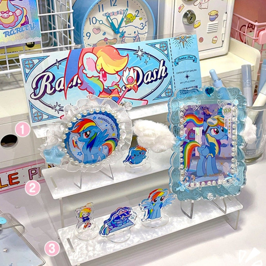 Anime Goods Display | Water ripple Acrylic Display Stand Small Storage Shelf FUNIMECITY Goods Display - FUNIMECITY