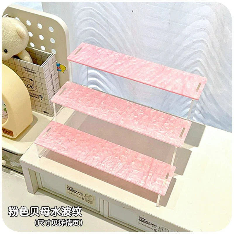 Anime Goods Display | Water ripple Acrylic Display Stand Small Storage Shelf