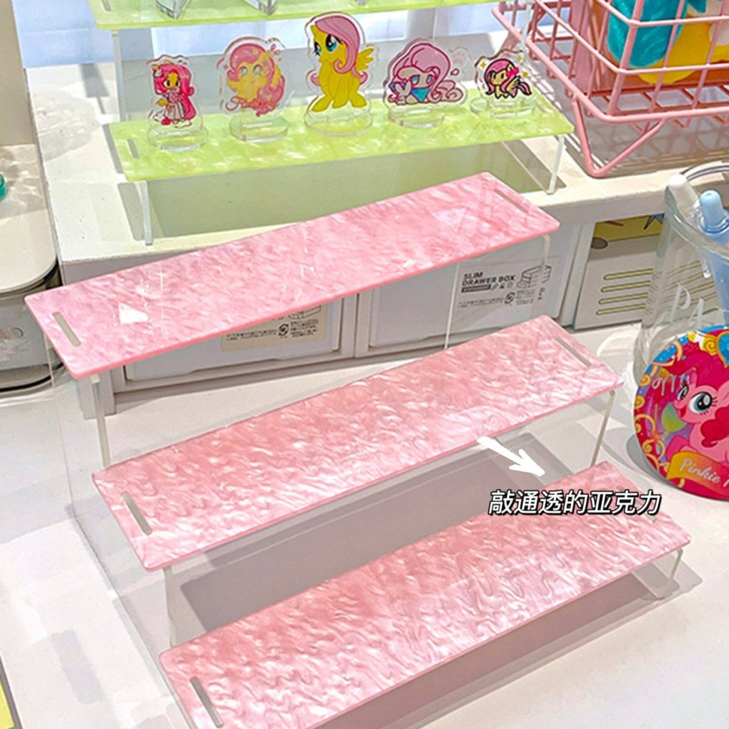 Anime Goods Display | Water ripple Acrylic Display Stand Small Storage Shelf FUNIMECITY Goods Display - FUNIMECITY