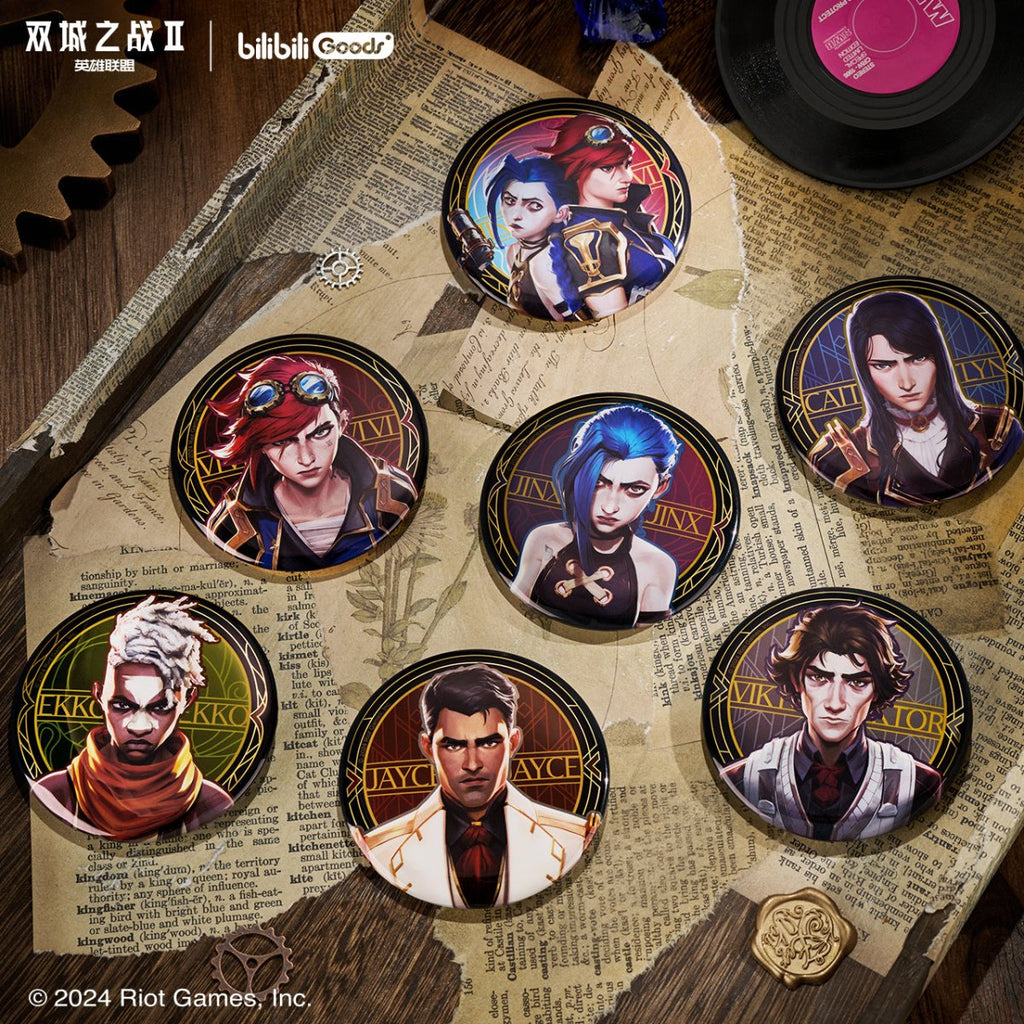 ARCANE League Of Legends | Shuang Cheng Zhi Zhan Series Plush Badge & Record Pin