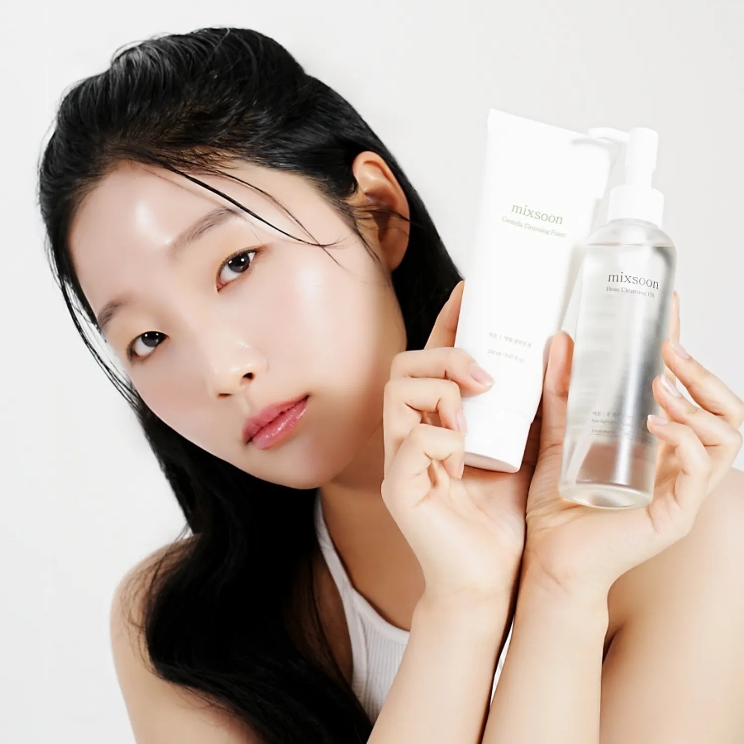 mixsoon Double Step Cleansing Duo Set (Centella Cleansing Foam 150ml + Bean Cleansing Oil 195ml)