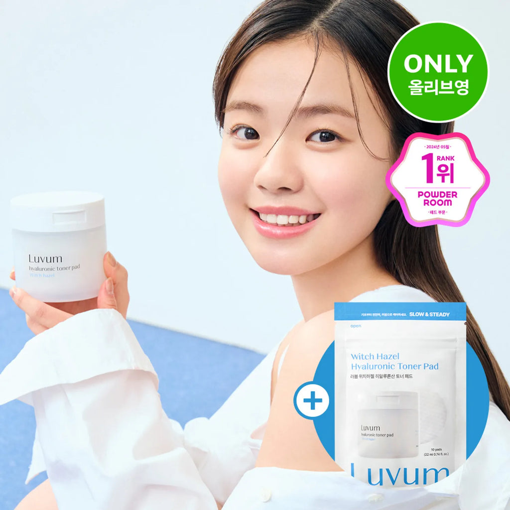 luvum Witch Hazel Hyaluronic Toner Pad 60P Set (+10P)