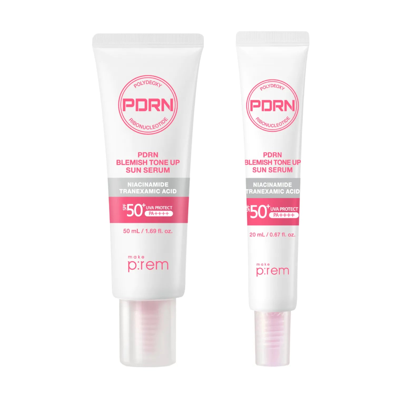 makeprem PDRN Dark Spot Tone Up Sun Serum 50ml Set (+20ml)