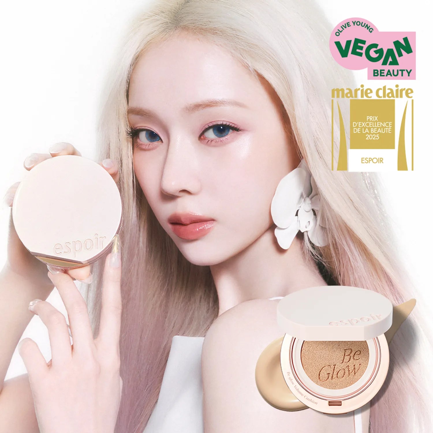 espoir Be Glow Volume Cushion Set (+Refill) (8 Shades)