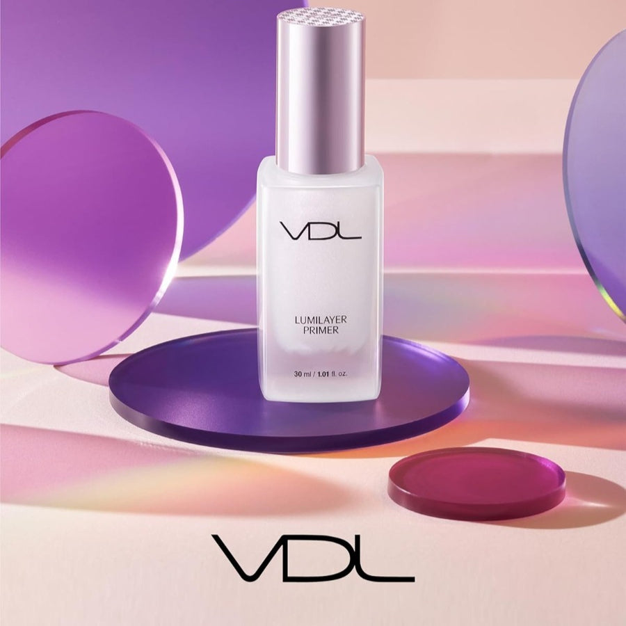 VDL Lumilayer Primer (Glowy Finish, 1.01fl oz) - Illuminating Pearl Makeup Base for Glowing Skin. Korean Makeup. Hydrating Radiance