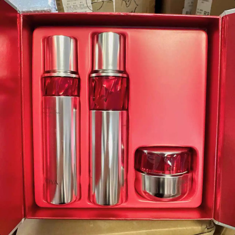 PROYA Ruby Cream Skincare Set-Dense Moisturizing Cream(essence120ml+Emulsion120ml+Cream - Light For Oily Skin50g)
