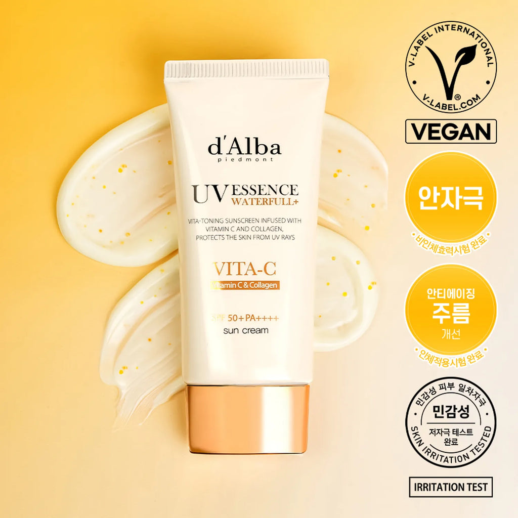 d&rsquo;Alba Waterfull UV Essence Vitamin C & Collagen 50ml Duo Set