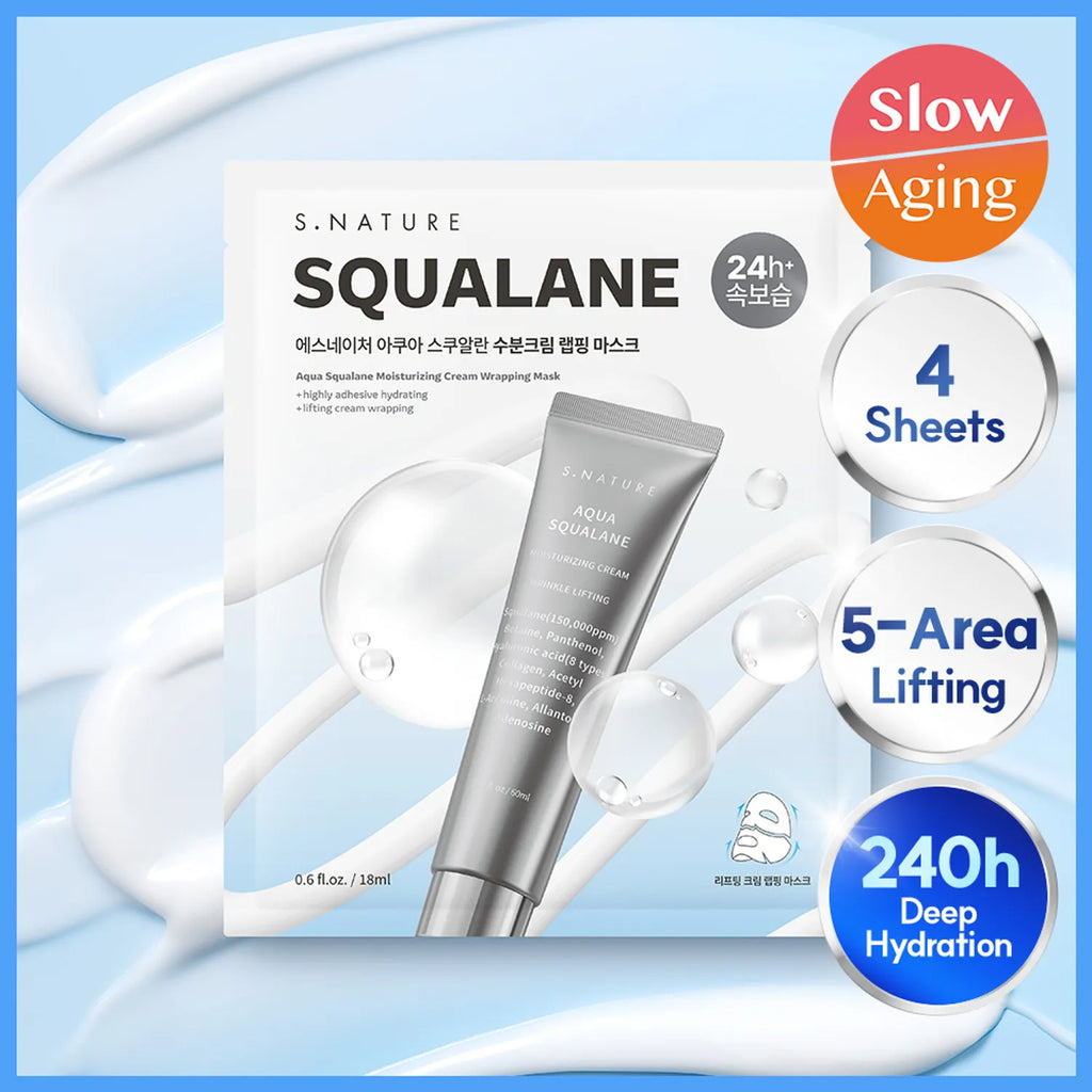 S.NATURE Aqua Squalane Moisturizing Cream Wrapping Mask 4ea