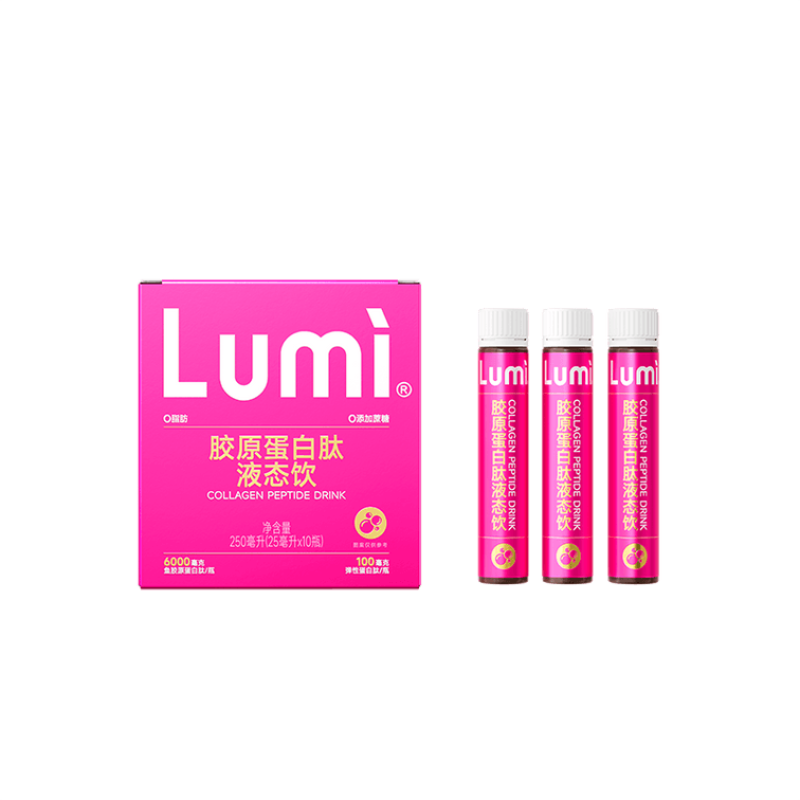 Lumi 6000mg Collagen Peptide Liquid Drink + 100mg Elastin Peptide lifting and anti-aging reshape elastic skin 25ml*10btls