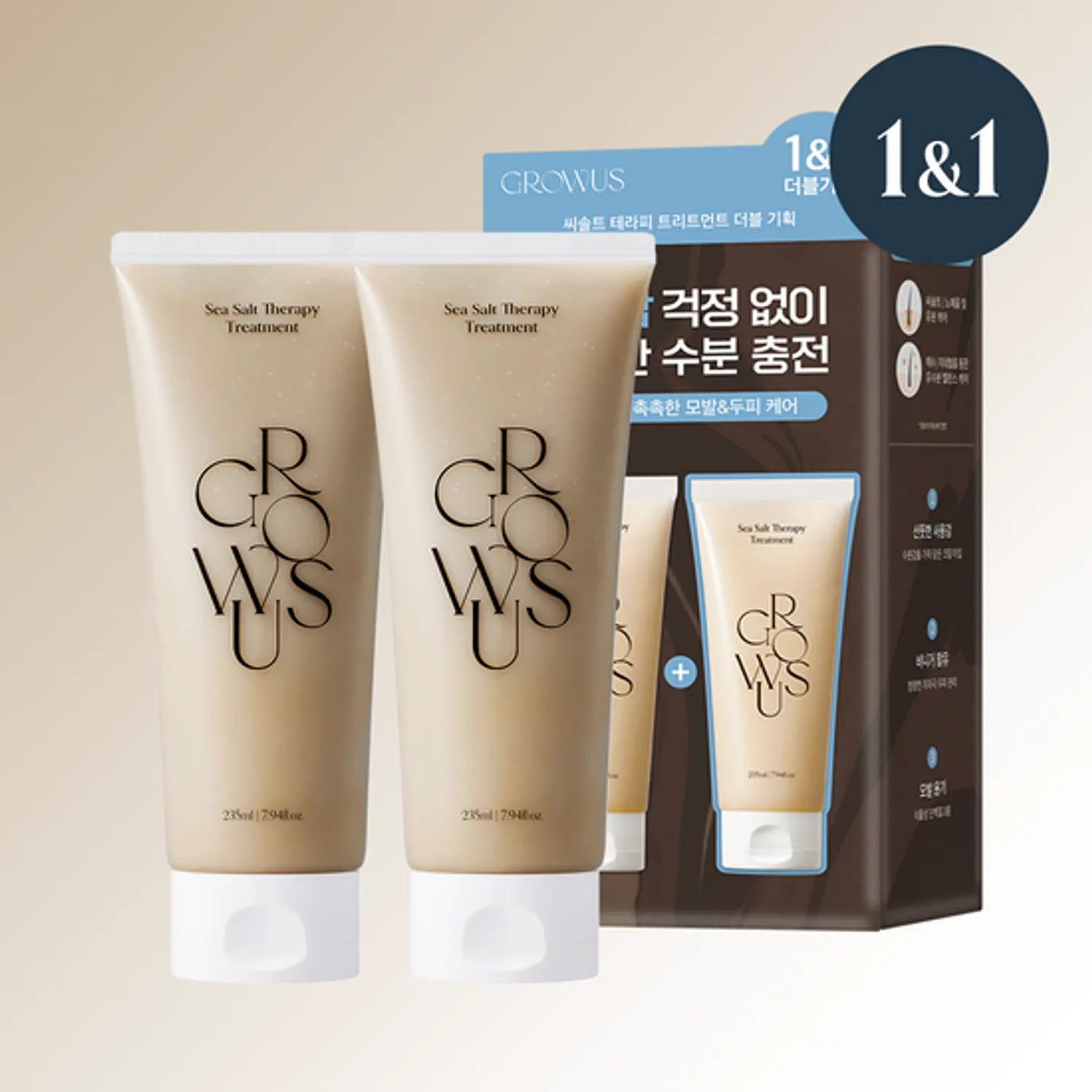 growus Sea Salt Therapy Treatment 235ml Double Pack