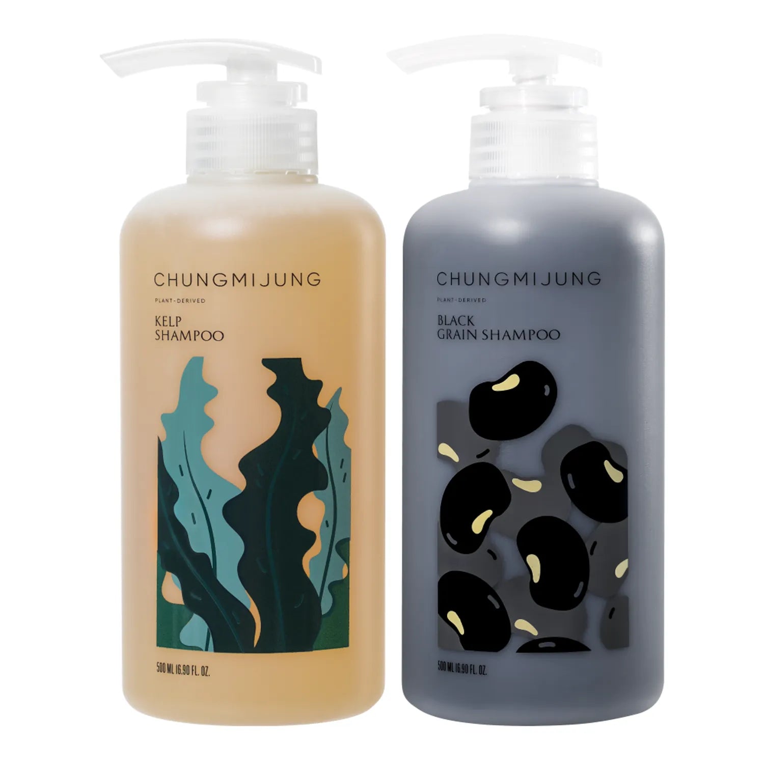 CHUNGMIJUNG Kelp Shampoo & Black Grain Shampoo Set