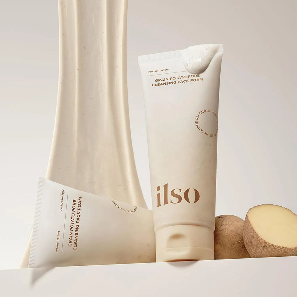 ilso Grain Potato Cleansing Pack Foam 150ml Set (+Hair Band)