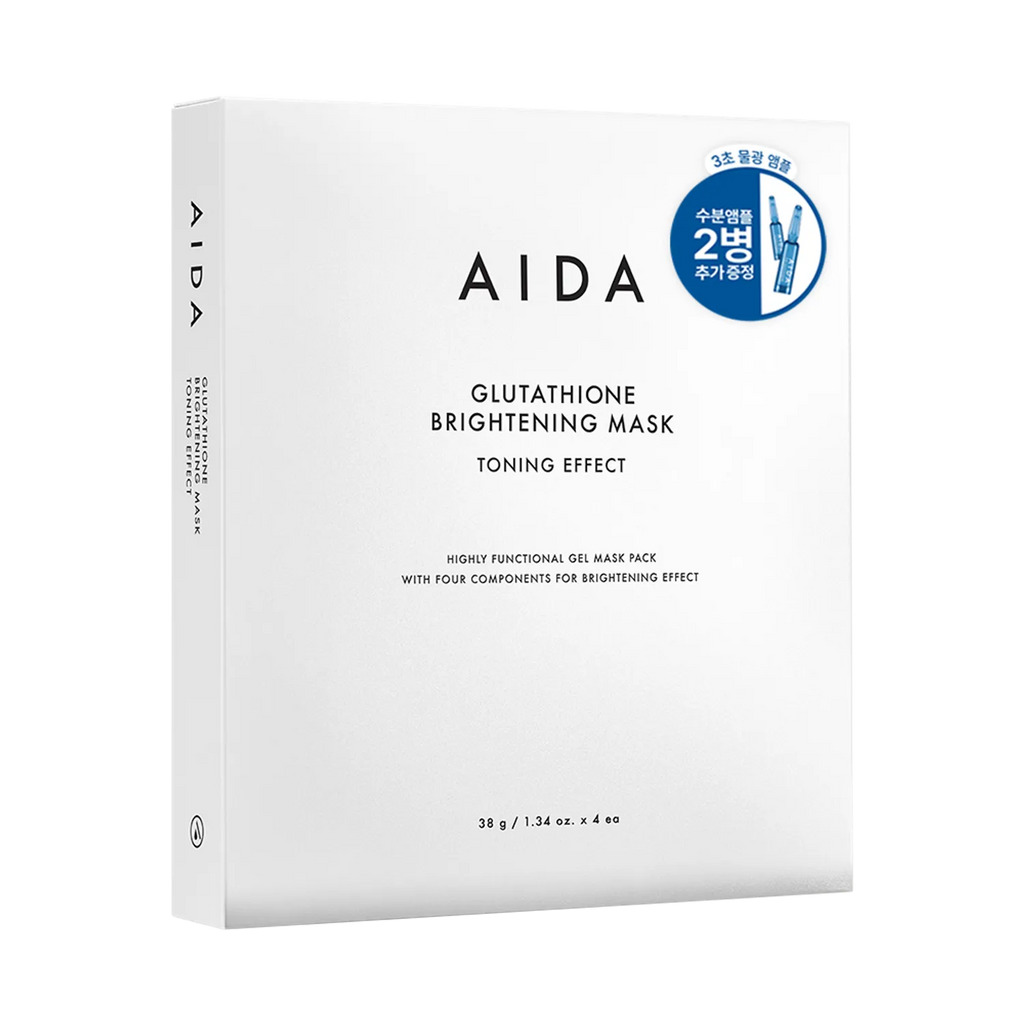 AIDA Glutathione Brightening Ampoule Mask 4ea Set (+Hyal Multi-Liposome Moisture Ampoule 4g)