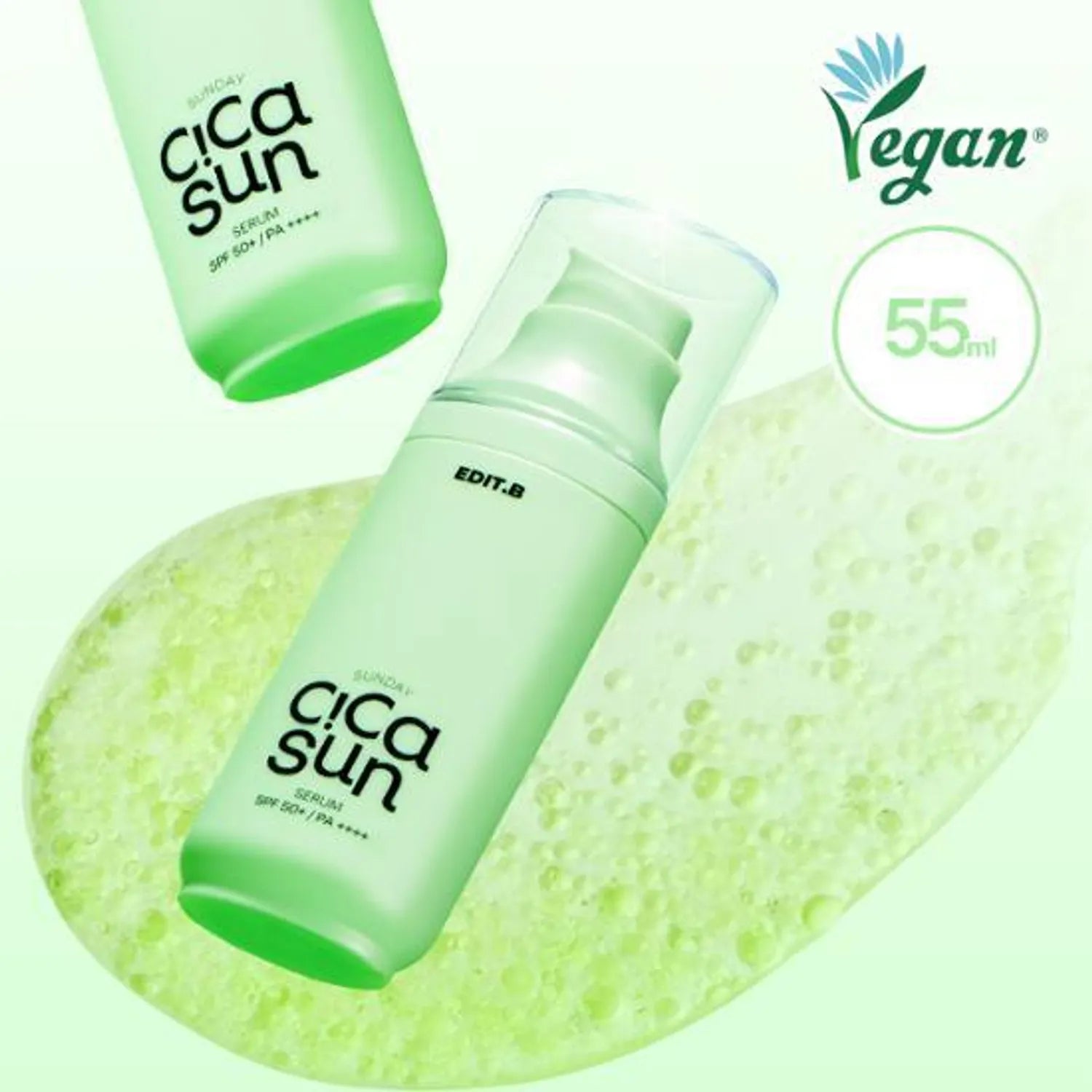 EDIT.B Sunday Cica Sun Serum 55ml SPF50+ PA++++