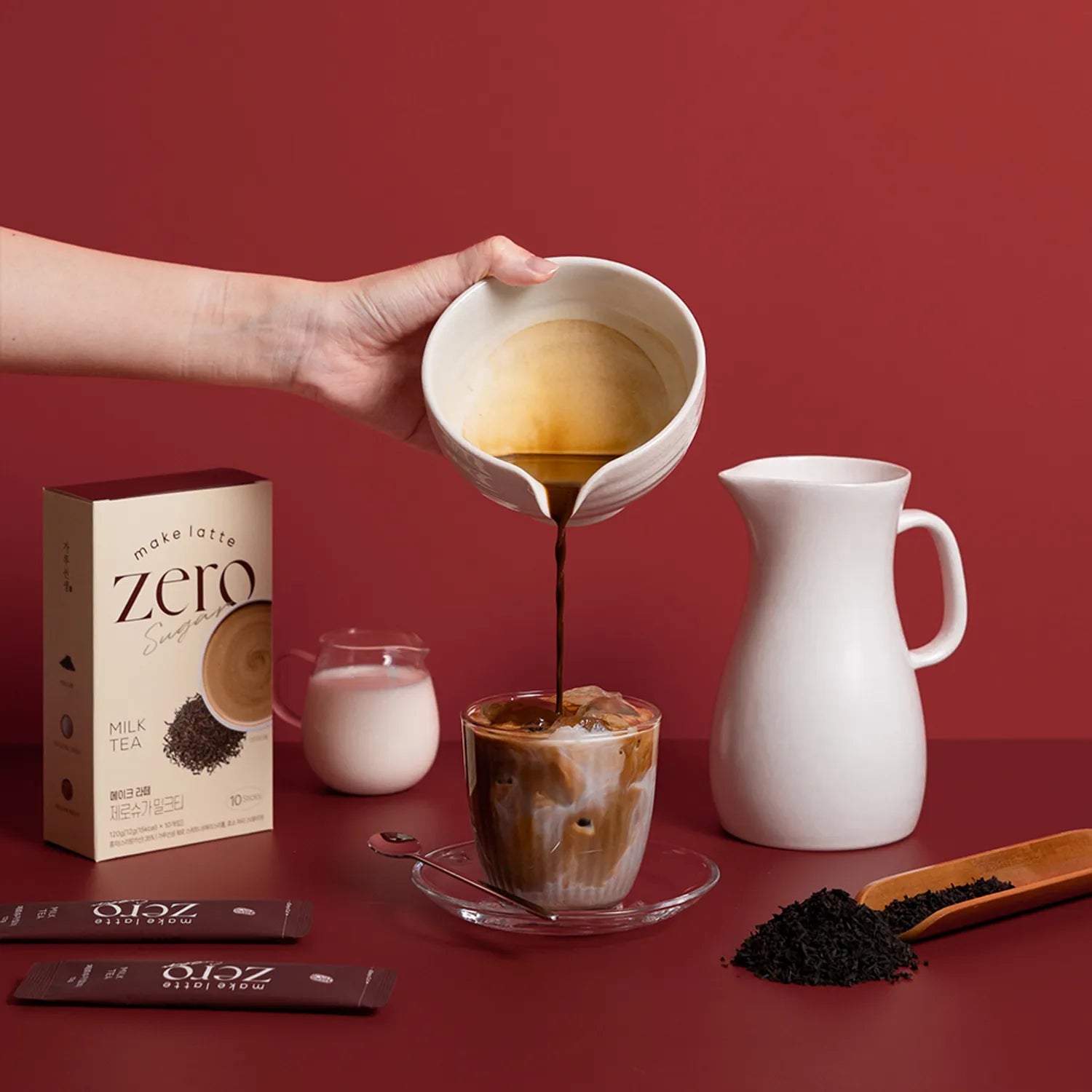Garumaster Make Latte Zero Sugar #Milk Tea 12g*10ea