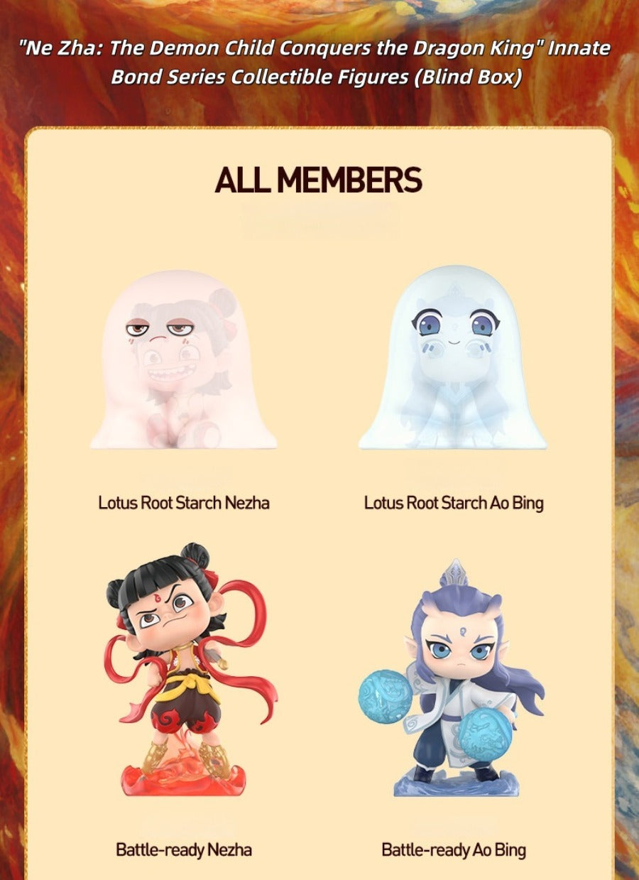POPMART's "Nezha: The Demon Child Conquers the Dragon King" Innate Bond Series Figurine Blind Box