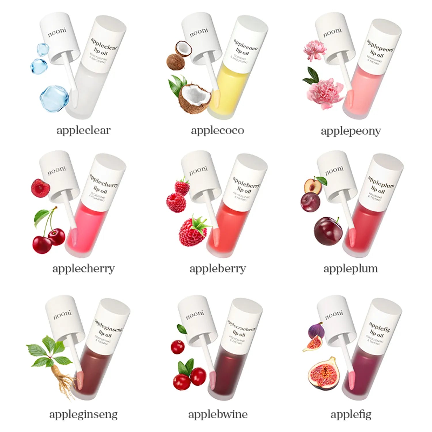 Nooni Apple Lip Oil (11 colors)