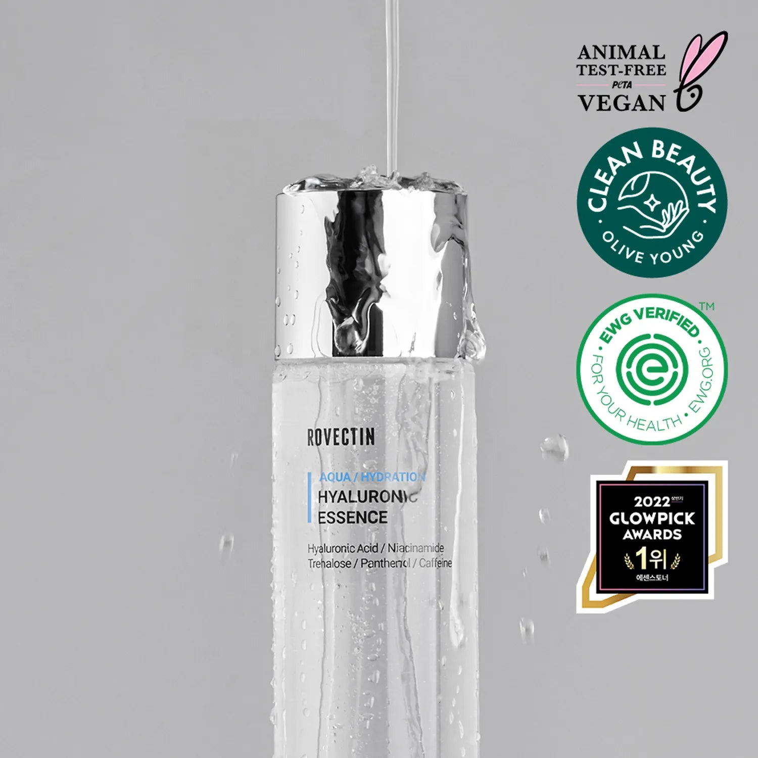 ROVECTIN Aqua / Hydration Hyaluronic Essence 180mL Special Set (+120mL Refill)