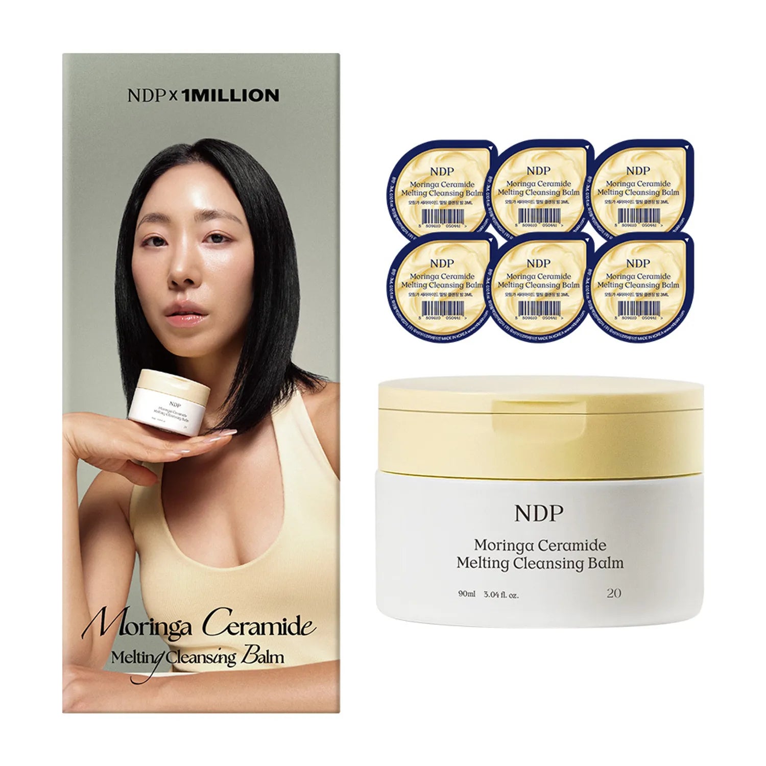 [1MILLION EDITION] NDP Moringa Ceramide Melting Cleansing Balm 90ml Set (+3ml*6ea)