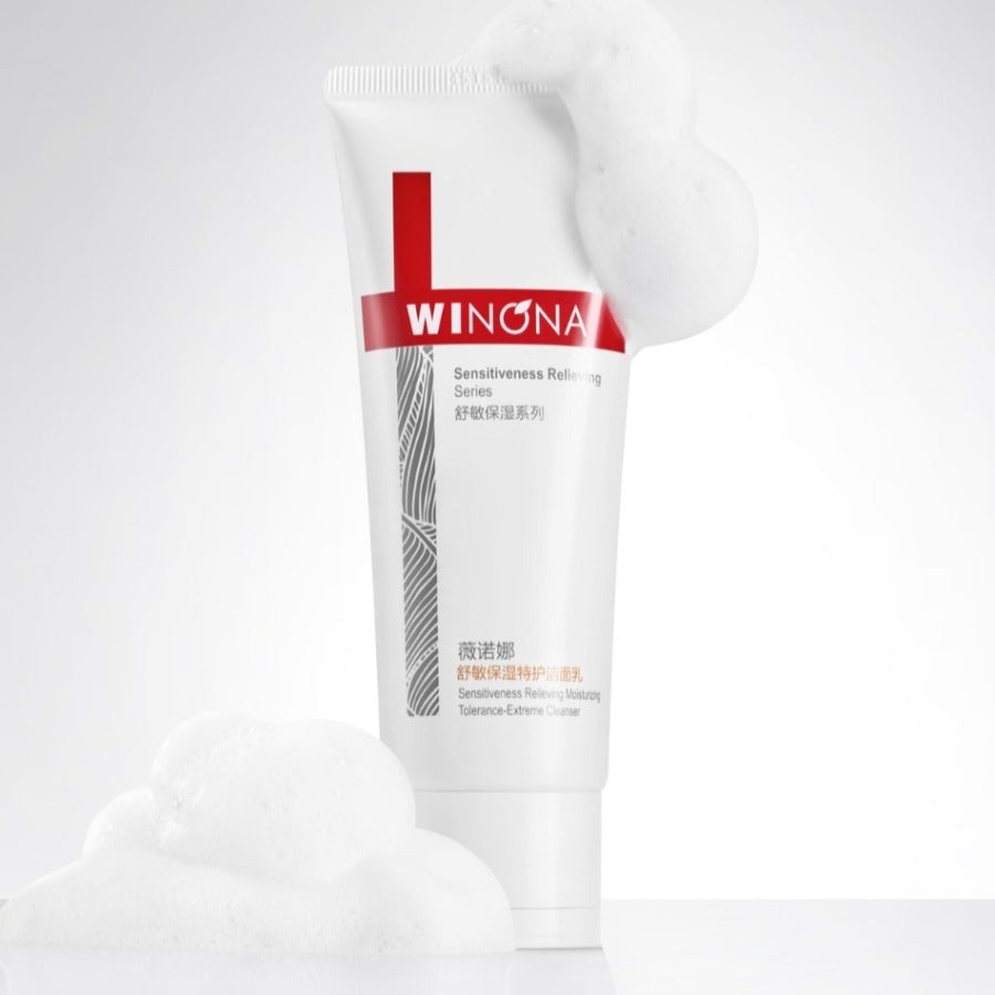 WINONA Moisturizing Cleansing Foam 3.527oz/100g， Face Foam Cleanser,Deep Cleansing, Hydrating and Moisturizing for Sensitive Skin