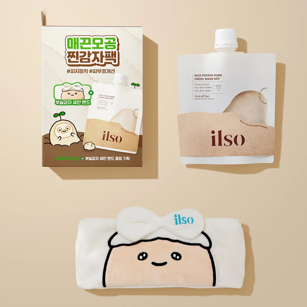 [BOOSIL GAMJA EDITION] ilso Rice Potato Pore Fresh Wash Off Mask 150g Set (+Potato Cleansing Headband)