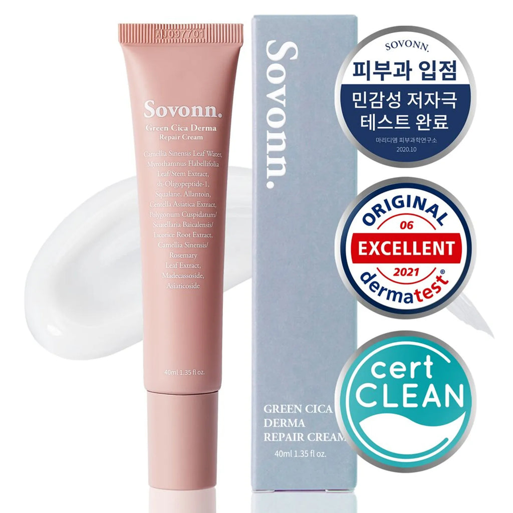 Sovonn Green Cica Derma Repair Cream 40mL
