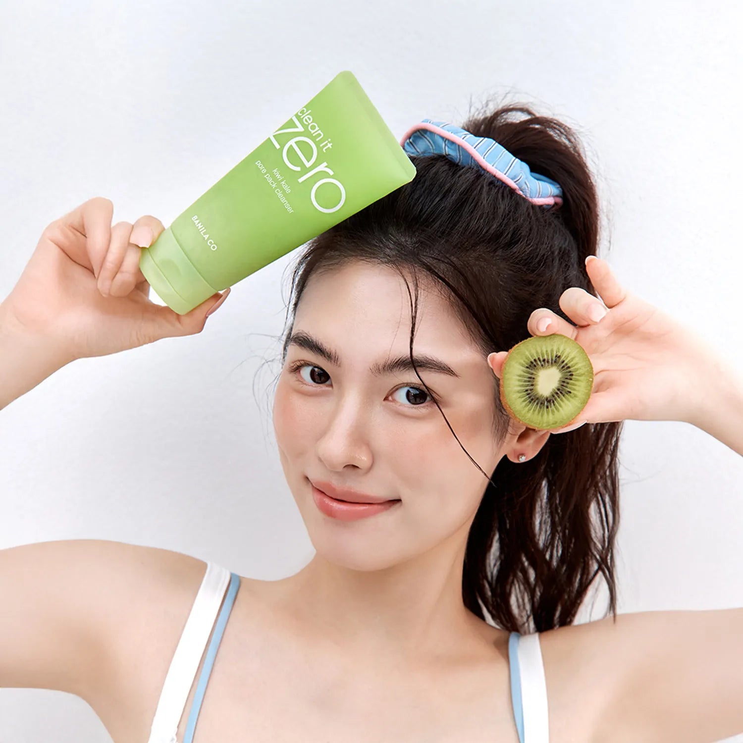 BANILA CO Clean It Zero Kiwi Kale Pore Pack Cleanser 180g Set (+Cleansing Brush)