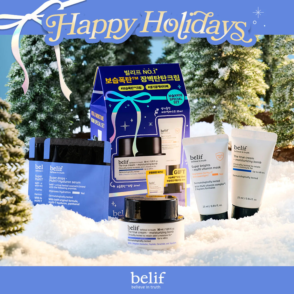 belif The True Cream Moisturizing Bomb 30ml Set(+Moisturizing Bomb 25ml+Vitamin Mask 25ml+Hyaluron Serum 2ml*2ea)