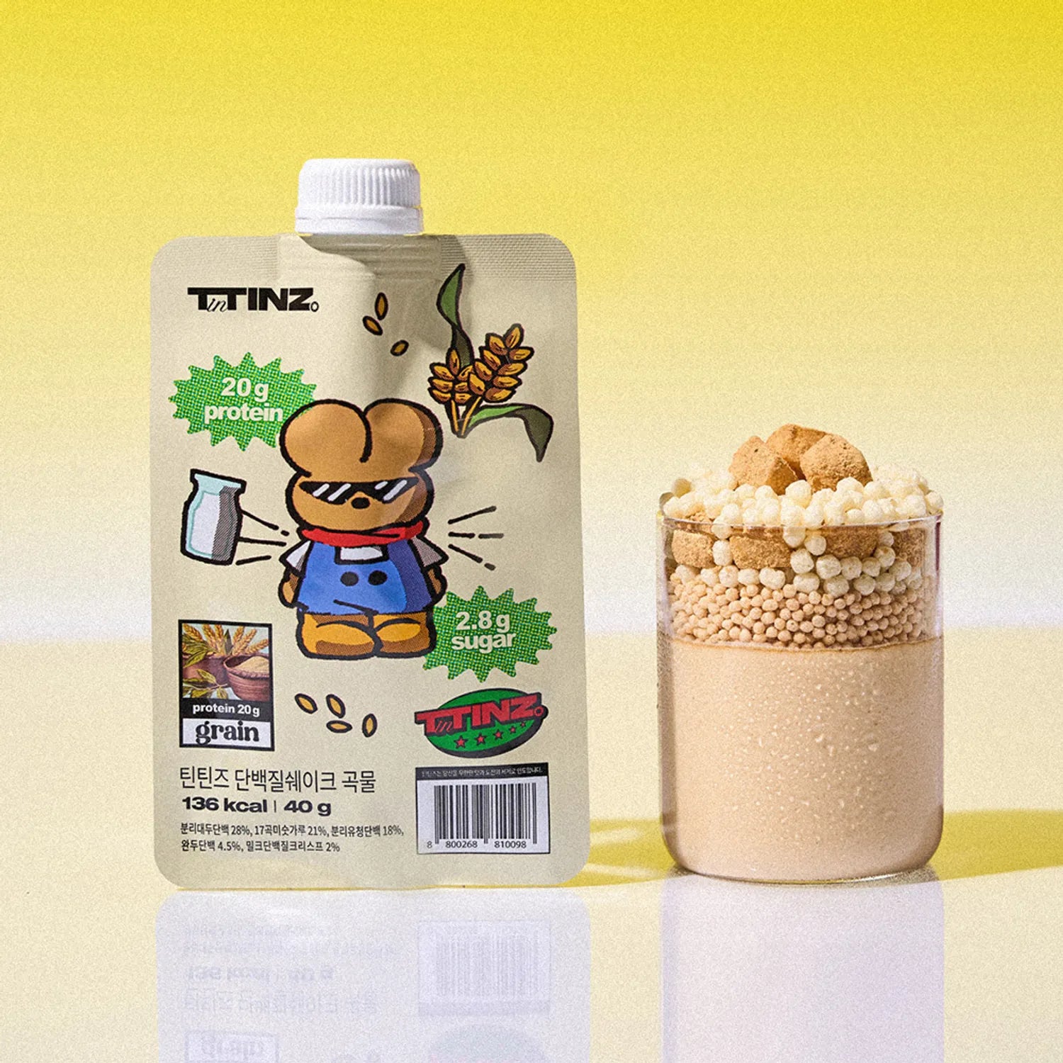 TinTINZ Protein Shake Pouch #Grain 40g
