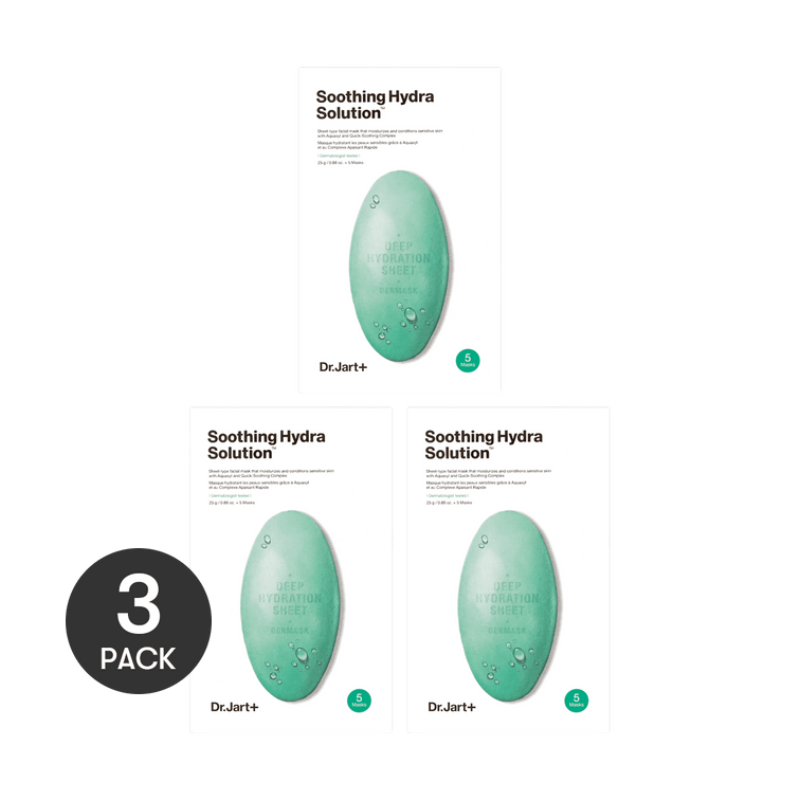 Dr.Jart+ Dermask Water Jet Soothing Hydra Solution Mask 5 Sheets 3 Packs