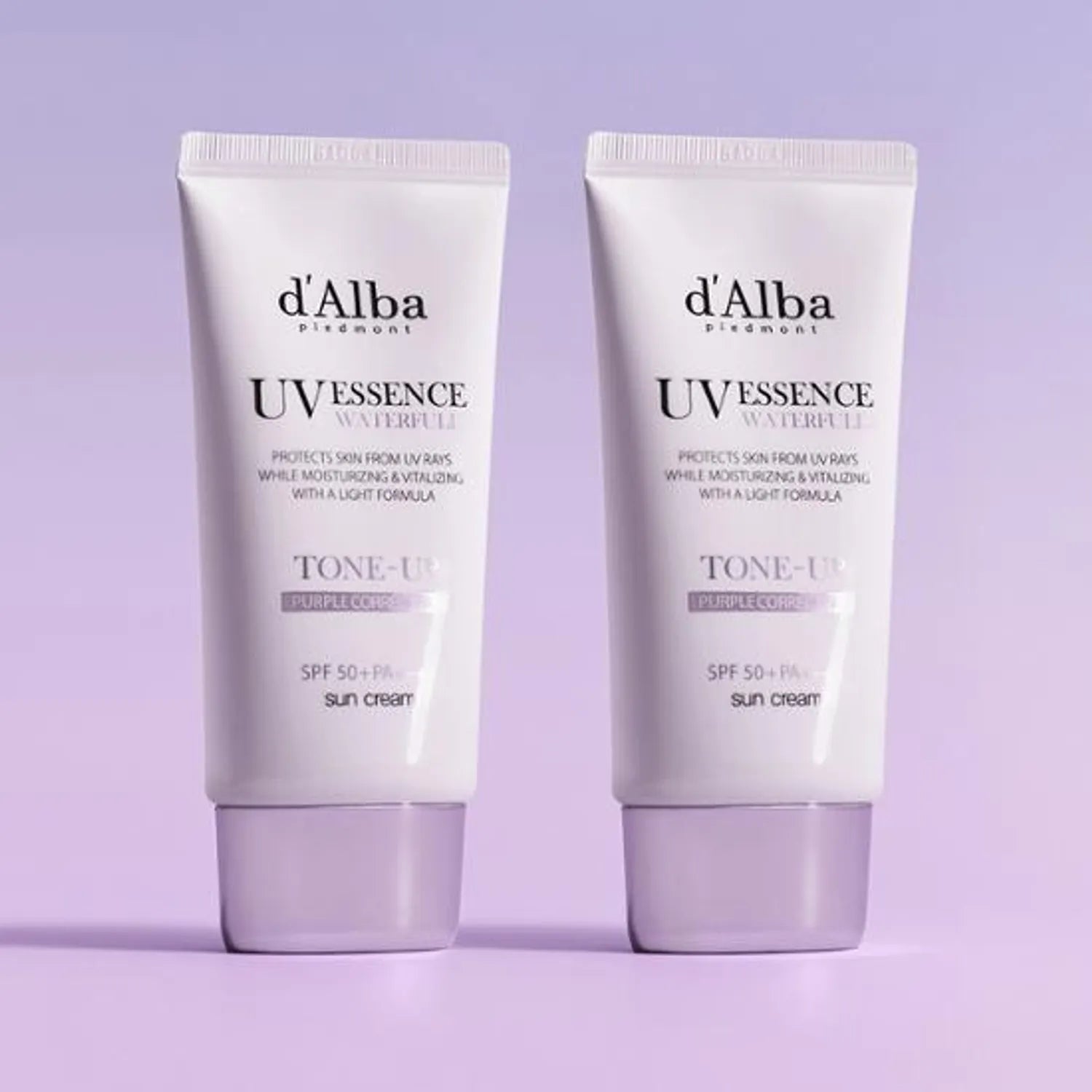 d'Alba Waterful Tone Up Sun Cream Purple 50mL Duo Set