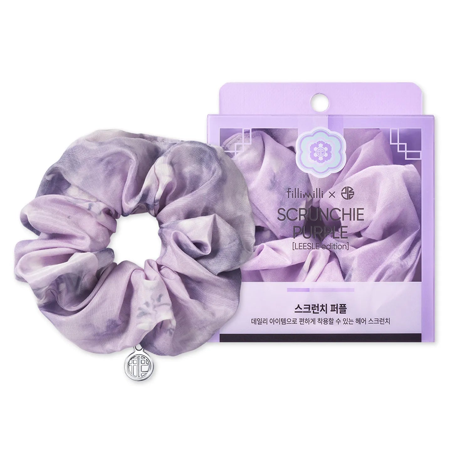 [LEESLE EDITION] Fillimilli Scrunchie (Black/Purple)