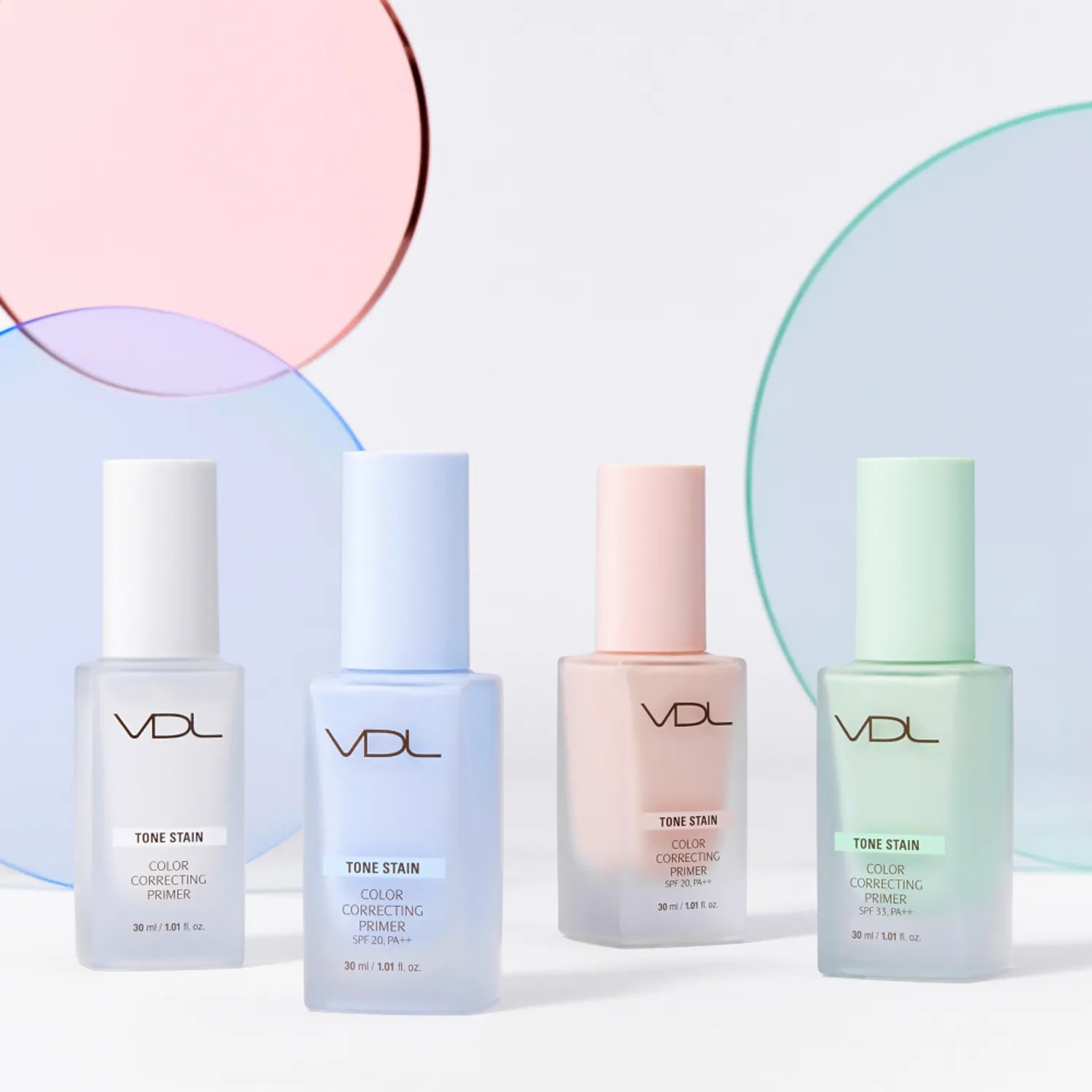 VDL Tone Stain Color Correcting Primer 30ml (Set/Single) (5 Colors)