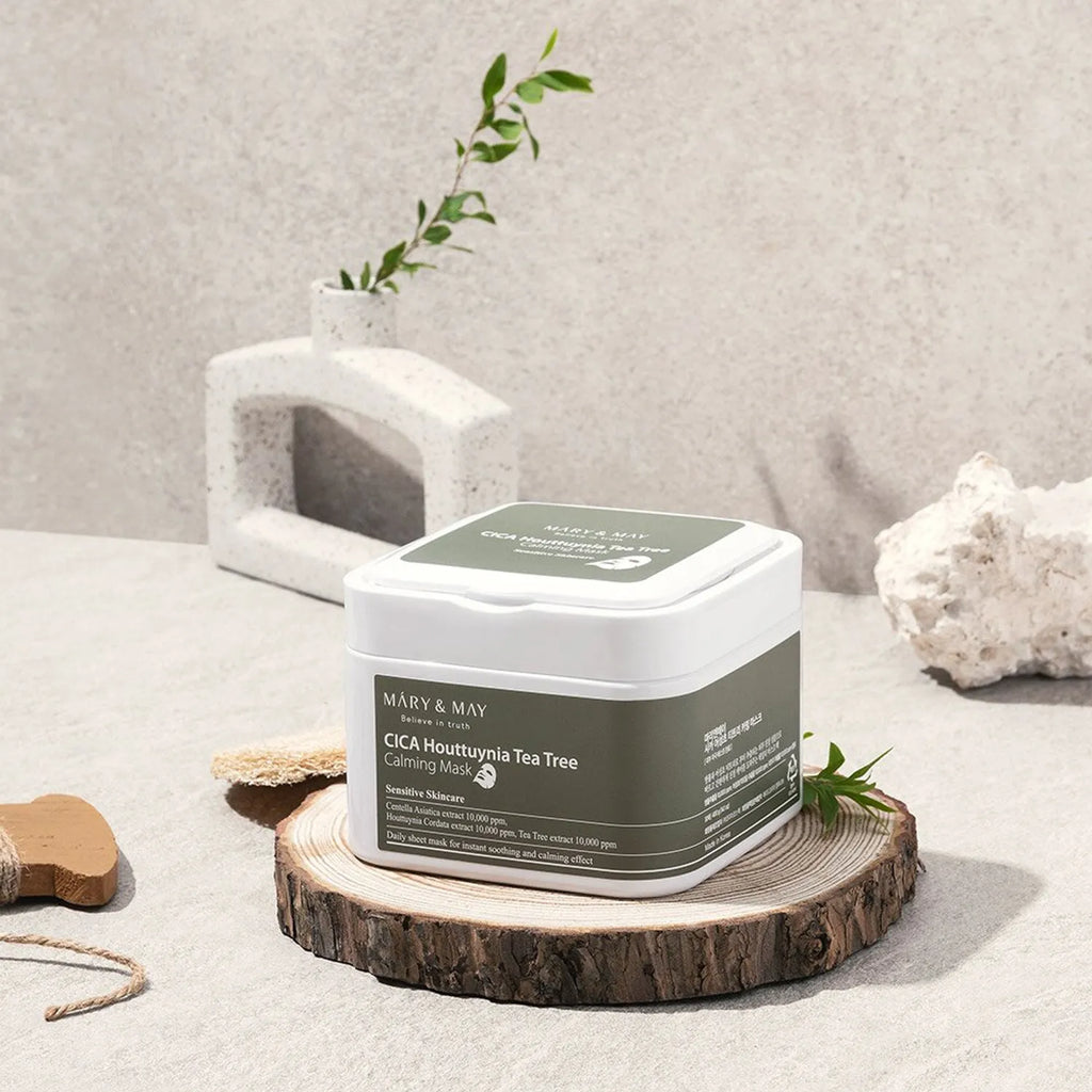 Mary & May CICA Houttuynia Tea Tree Calming Mask Sheets 30 Sheets